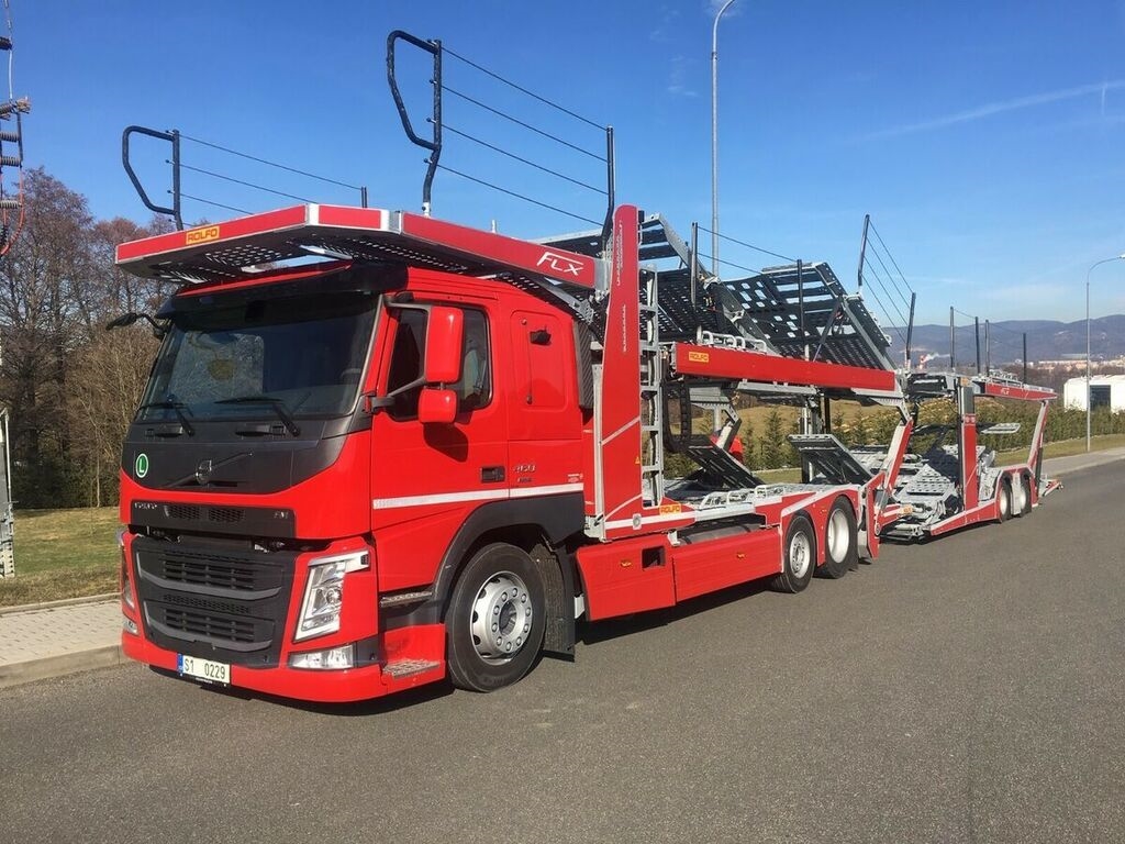  VOLVO FM 460 6x2 + Rolfo - Neu car transporter + car transporter trailer